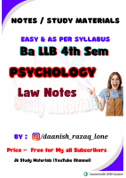 4th Sem Ballb (Psychology Notes).pdf